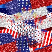 4th of July Brushstroke Pattern Vinyl 12" x 12"