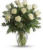 Dozen White Roses