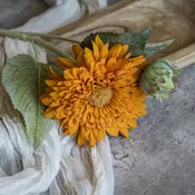 18.25" Orange Sunflower Spray