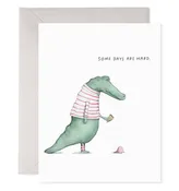 Alligator Hard Day Greeting Card