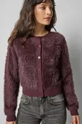Brushed Crewneck Cardigan