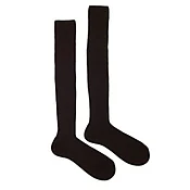 Calza lunga a costine brown