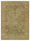 Agra Hand Knotted Teal 9x12