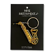 Alto Saxophone Wire Art Keychain