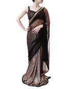 BLACK AND BRONZE SAREE
