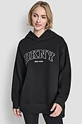 3D VARSITY LOGO OVERSIZED TUNIC HOODIE