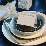 Bon Appetit Metallic Place Cards