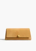 Audrey Clutch in Goldenrod Suede