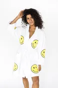 All Smiles Applique Short Terry Loop Bathrobe
