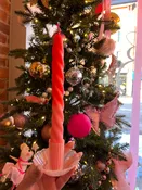 Glass Candle Holder - Pink