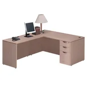 72" x 78" Performance Classic Laminate L Desk with Pedestal