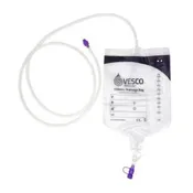 1000mL PVC ENFit Drainage Bag, with 60" (150cm) Tubing, and Hanger, EA/1