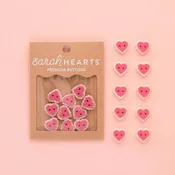 Sarah Hearts Pink Sweet Heart Small 5/8" Buttons
