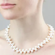 Dancing Pearl Single Strand Choker Necklace | Top-drilled Teardrop Freshwater Cultured Pearls
