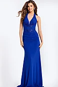 Cobalt Starlight Halter Prom Gown 48373