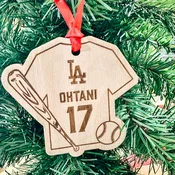Ohtani "Jersey Shape" Ornament | 2024 MVP | Dodgers Christmas Ornament