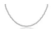 15" Choker Beaded - Classic Sterling 3mm