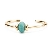 Amazonite Gold Plated Bangle