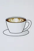 Latte Art Sticker