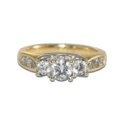 14K Multi-Tone Gold Diamond Engagement Ring 0.85ct