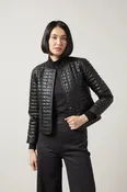 Agnes Quilted Vegan Leather Jacket