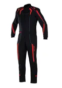 Aurora 1.0 SFI 3.2A/1 Single Layer Fire Suit Black/Red with Blue Stitch