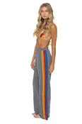 5 STRIPE WIDE LEG WOMEN'S POCKET SWEATPANT