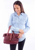 Scully Canvas Leather Bag!!- DROP SHIP