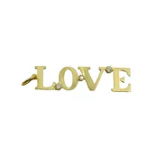 14K Gold Diamond ‘Love’ Charm