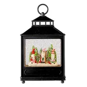 11" Gnomes in Forest Lighted Water Lantern