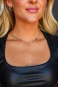 18K White Gold Plated Horseshoe Charm Necklace