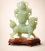 Jade Pixiu with Sacred Vessel