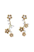 Brynn Floral Pearl Linear Earrings