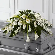 The FTD Angel Wings Casket Spray