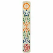 11″ Aqua Patterned Mango Wood Incense Ash Catcher