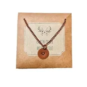 Copper Stamped Jewelry - Heart Necklace