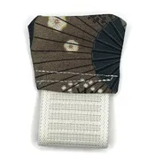 EMON-NUKI Brown Flower Fan