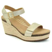 Aetrex Sydney Wedge Sandal Champagne EW751W