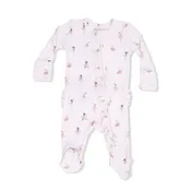 2 Way Ruffle Front Zipper Footie - Petite Ballet