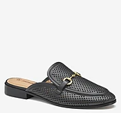 Ali Perfed Bit Mule - Black Glove Leather