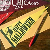vintage halloween pennant