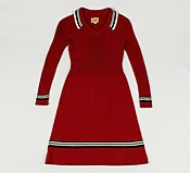 1970s Bargello Collared Knit Dress — TRASH