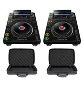 2 x Pioneer DJ CDJ-3000 Pro-DJ Multiplayer + 2 x Headliner Pro-Fit Case