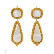 Antique agate day-to-night earrings