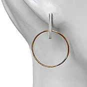 Bar Circle Earrings
