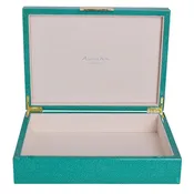 Addison Ross Large Green Shagreen Lacquer Box with Gold
