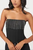 Rhinestone Fringe Tube Top