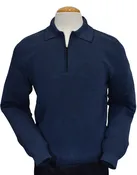 117 Navy Birdseye Zip Polo