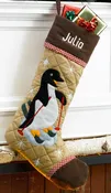 Cabin Series Christmas Stocking: Penguin