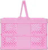 Large Foldable Storage Crate: Pink